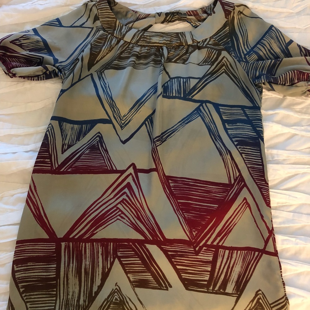 Multi colored sundress with peephole back